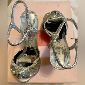 Kate Spade Silver Glitter Sandals
